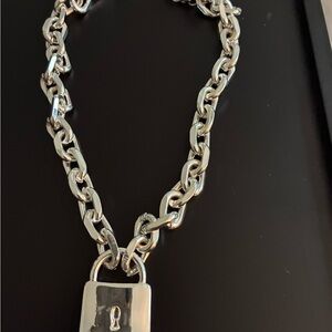 Vince Camuto Silver Padlock Chain Necklace, new from Nordstrom